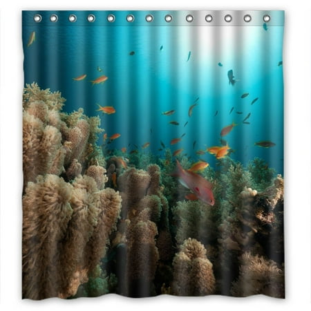 nature shower curtains golden print ganma sea corals fish underwater world ocean nature shower curtain polyester fabric bathroom 66x72 nature shower curtains golden print ganma sea corals fish underwater world ocean nature shower curtain polyester fabric bathroom 66x72